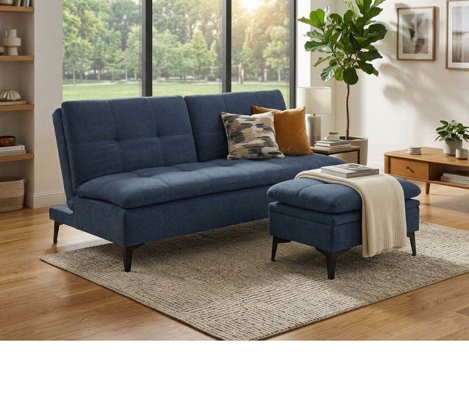 Susan Sofa Bed with Pedal - Blue