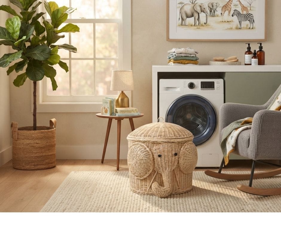 Kelly Laundry Basket - Rattan Finish