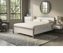 Sherry Double Bed - Mellow White