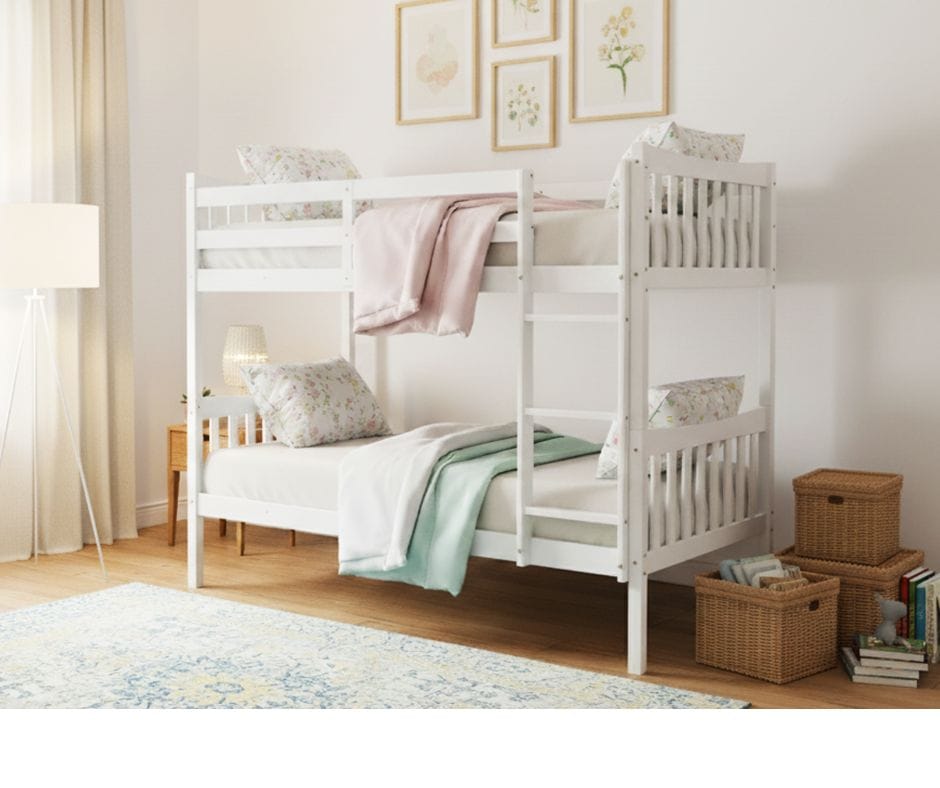 Glebe Single Bunk - White