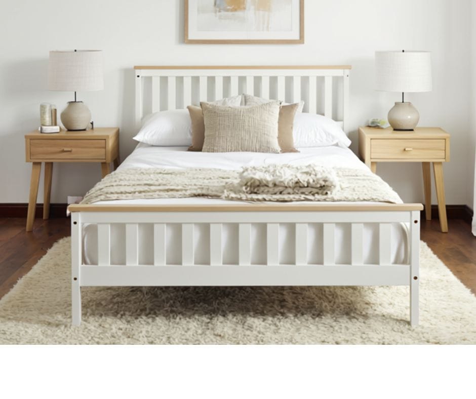 Glebe Pine Wood Bed - Double