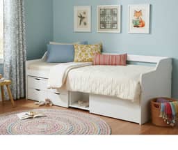 Glebe Day Bed with Drawers - White