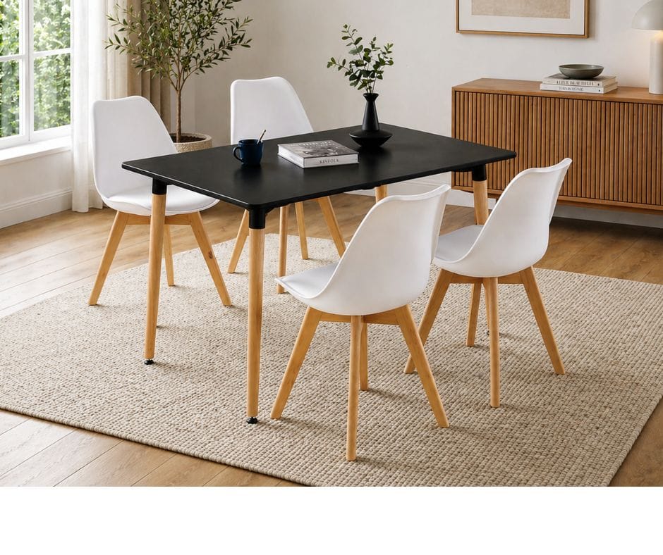 Oliver 140cm Rectangle Dining Table -Black