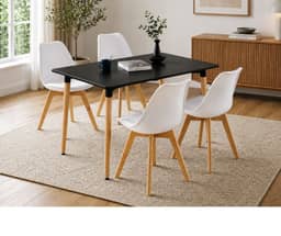 Oliver 140cm Rectangle Dining Table -Black