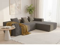 Akemi L Shape Sofa - Grey