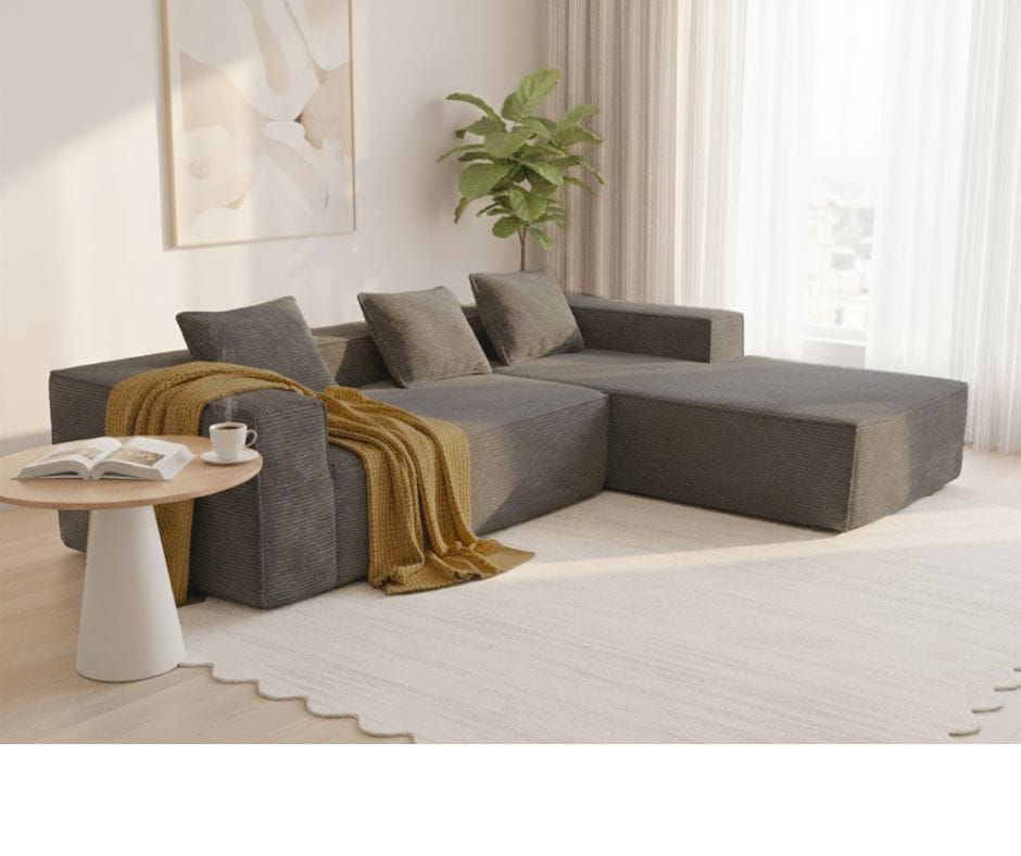 Akemi L Shape Sofa - Grey