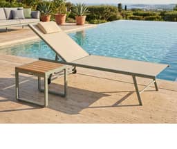 Mackay Sunlounge - Light Green & Beige