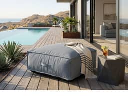 Noosa Outdoor Lounge -Ottoman - Dark Grey