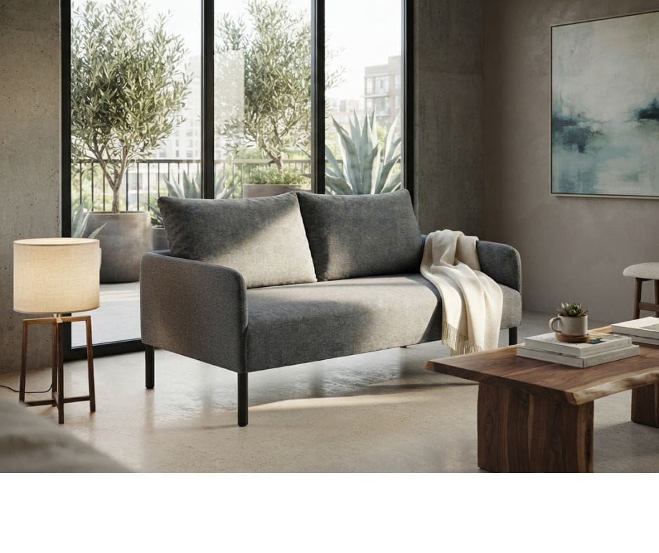 Simon 2-Seater Sofa - Dark Grey