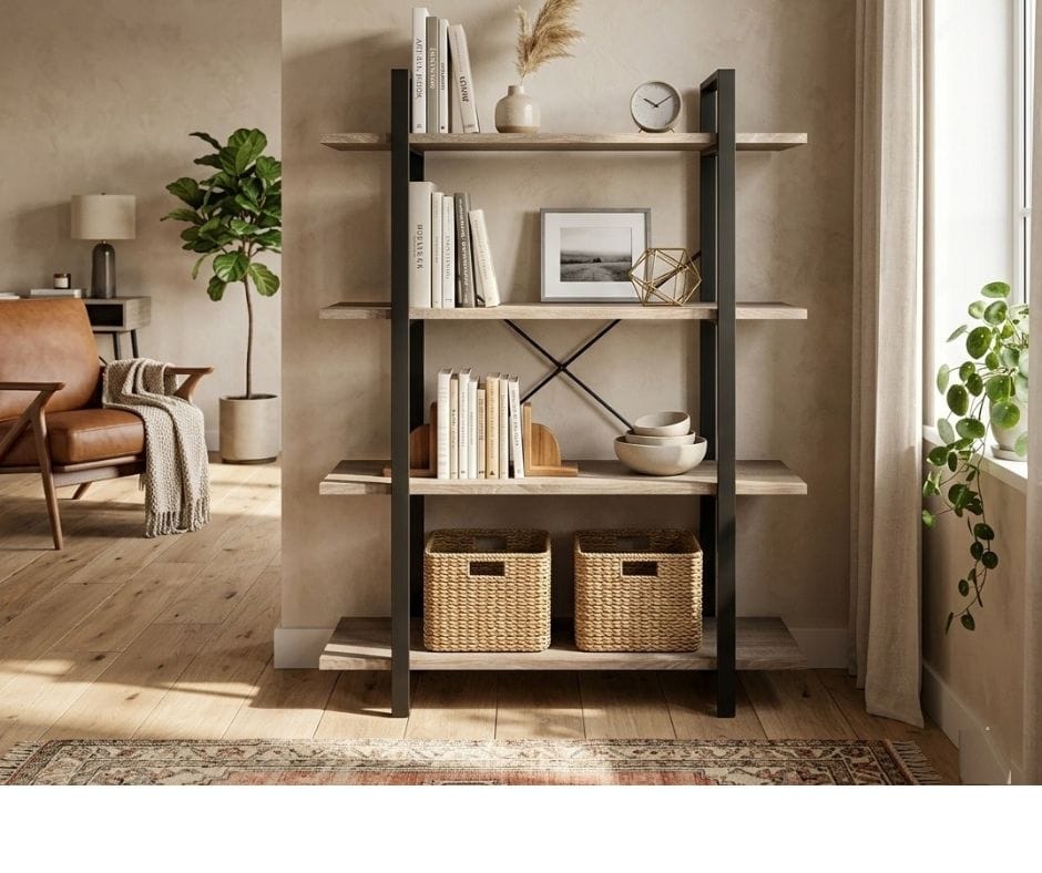 Zetland Bookshelves 4-Tier