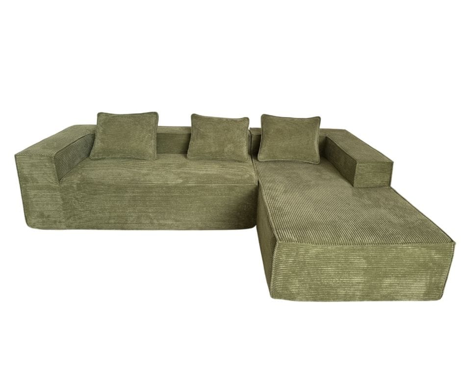 Greenland L Shape Sofa - Green