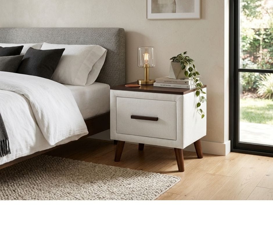 Andy Bedside Table - Cream