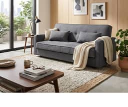 Junny 3 Seater Sofa Bed - Blue