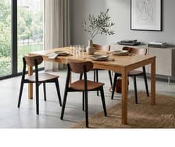 Ava Dining Chair Set of 2 - Walnut Finish