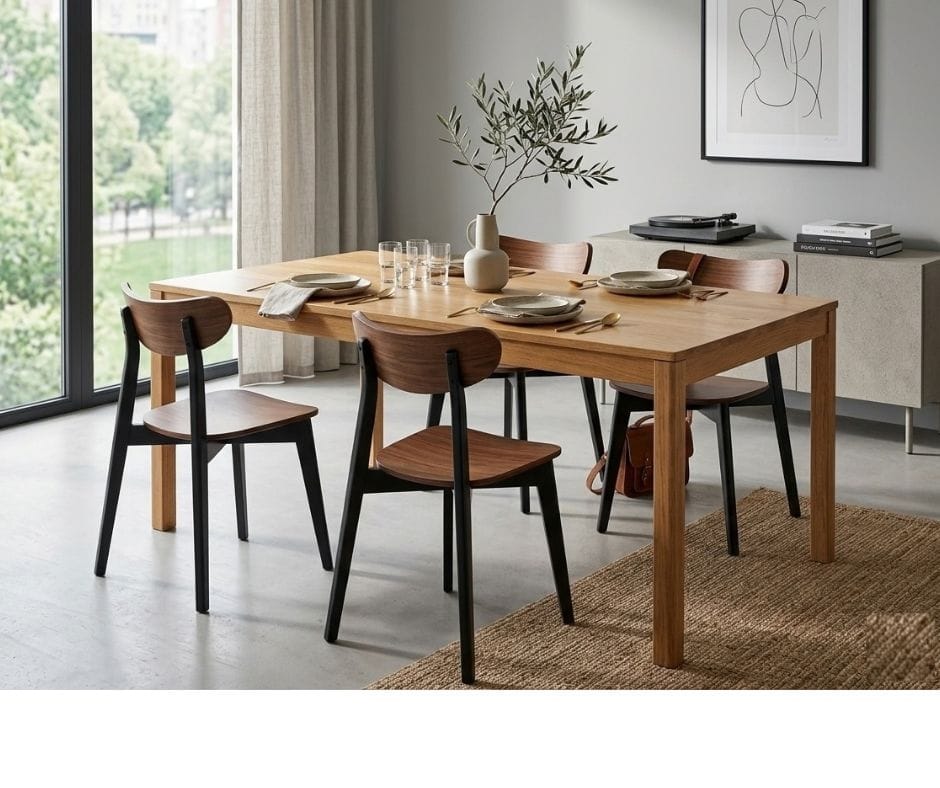 Ava Dining Chair Set of 2 - Walnut Finish