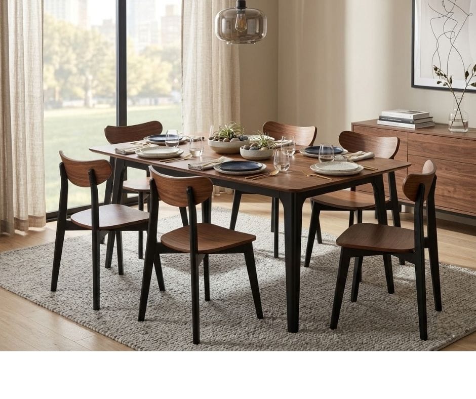 Ava Dining Table 1200 - Walnut Finish