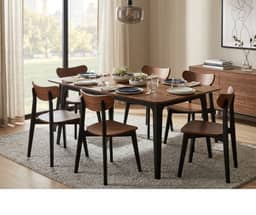 Ava Dining Table 1200 - Walnut Finish