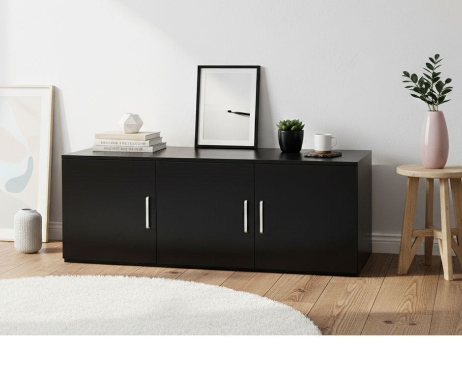 Redfern Wardrobe Topper Cabinets 1200mm - Black