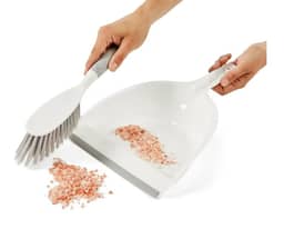 Dustpan and Brush - White and Grey