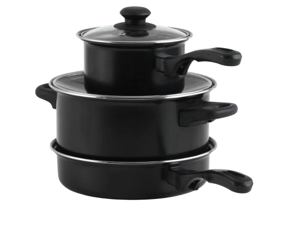 3 Piece Non-Stick Carbon Steel Cookware Set