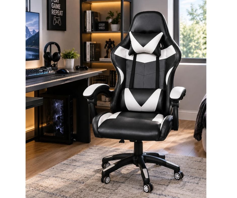 Neon Gaming Chair - Faux Leather Upholstery