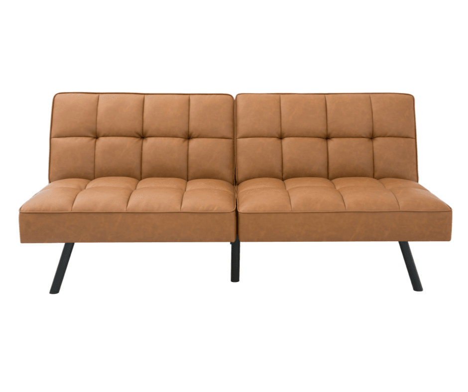 Ashley 3 Seater Futon Sofa Bed - Tan