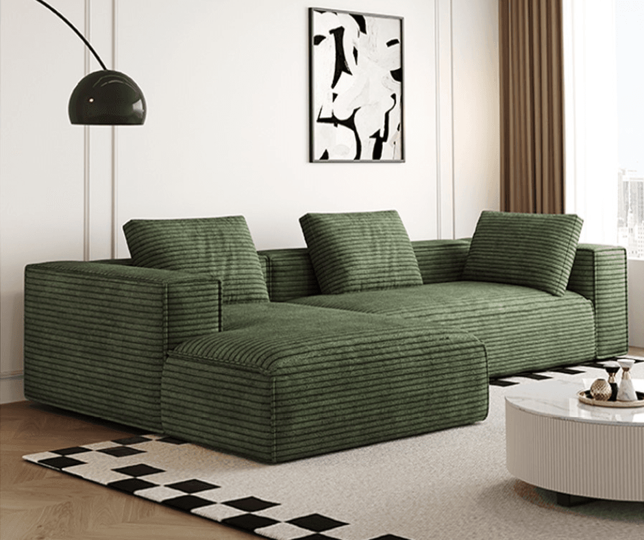 Greenland L Shape Sofa - Green