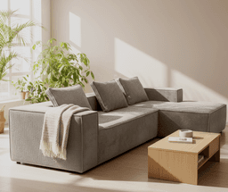 Akemi L Shape Sofa - Grey