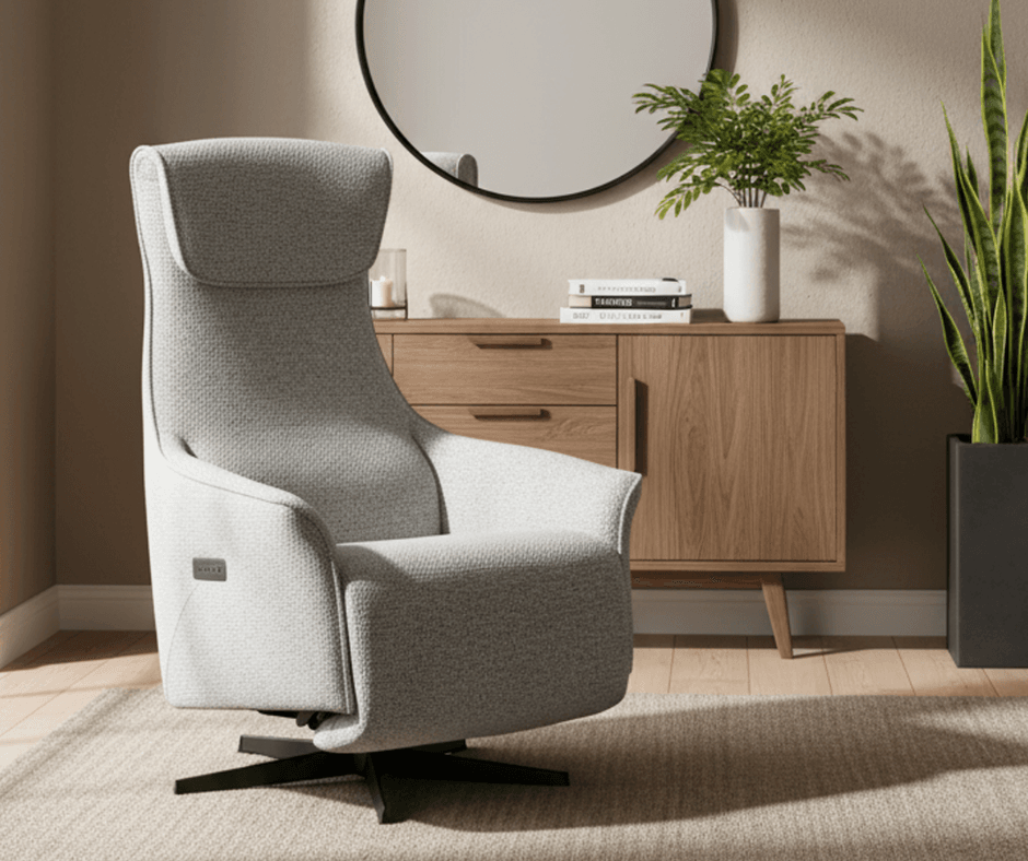 Miami Electric Armchair with Massage - Light Grey