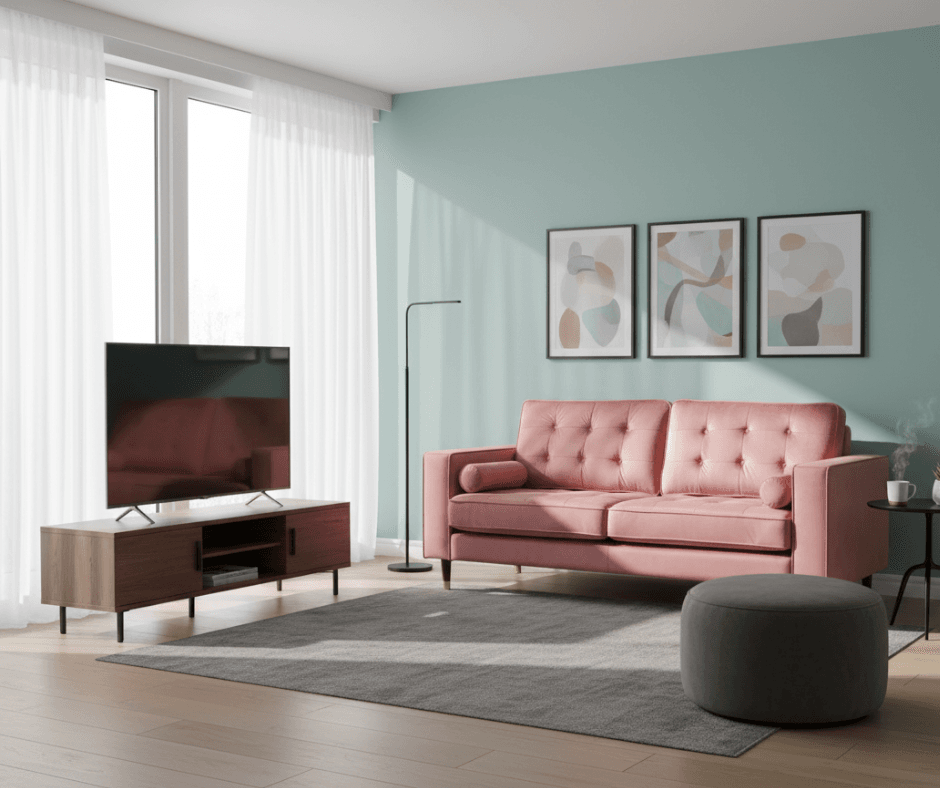 Fiona Sofa 2 Seat - Pink Velvet