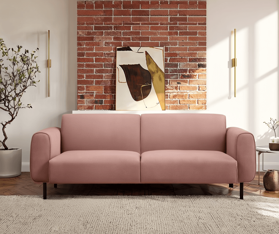 Stella 3 Seater Sofa - Pink