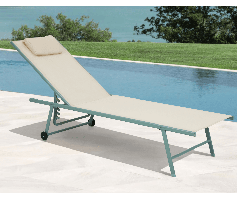 Mackay Sunlounge - Light Green & Beige