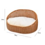 Picture of Kelly Round Pet House Handmade and Natural Wood Grain