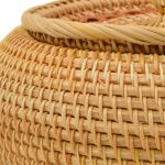 Picture of Kelly Storage Basket with Lid Handmade" and "Natural rattan 