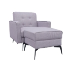 Picture of Charlie Chair Bed with Ottoman- Light Purple