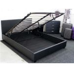 Picture of Monica Gas Lift PU Leather Double Bed - Black