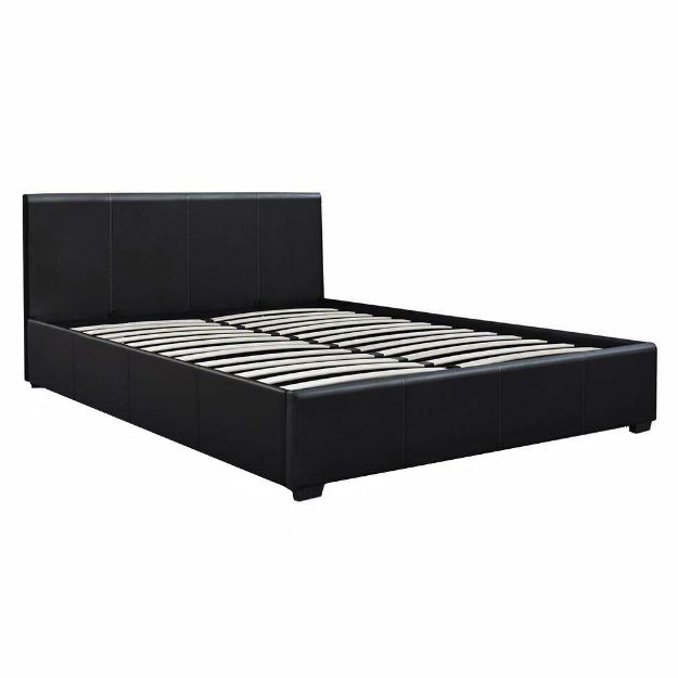 Picture of Monica Gas Lift PU Leather Queen Bed - Black