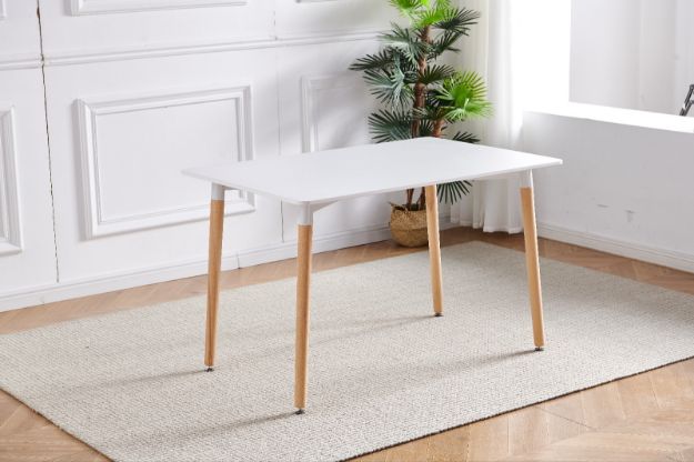 Picture of Oliver White Rectangle Dining Table