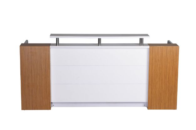 Picture of Marquee Reception Counter - Gloss White / Zebra