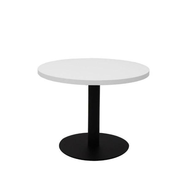 Picture of Circular Coffee Table with Flat Disc Base - Black Powder Coat Finish