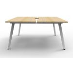 Picture of Eternity 2 Person Double Sided Workstation - 1200mm Natural Oak/White