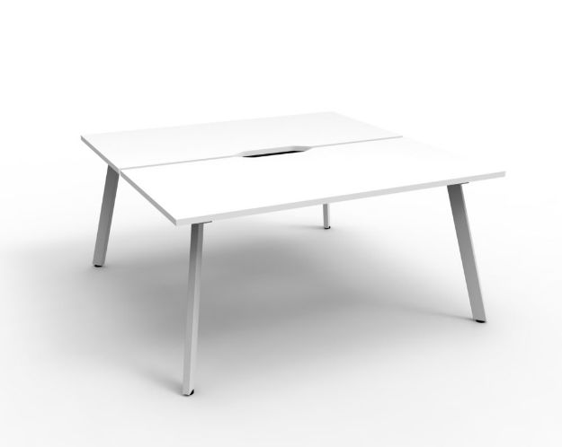 Picture of Eternity 2 Person Double Sided Workstation - 1500mm Natural White/White