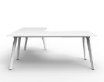 Picture of Eternity 1 Person Single Sided Corner Workstation - 1500mm Natural White/White