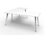 Picture of Eternity 1 Person Single Sided Corner Workstation - 1500mm Natural White/White