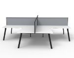 Picture of Eternity 4 Person Corner Workstation - 3030mm Natural White/Black