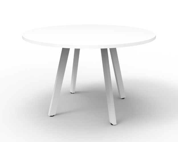 Picture of Eternity Round Meeting Table 900mm Natural White/White