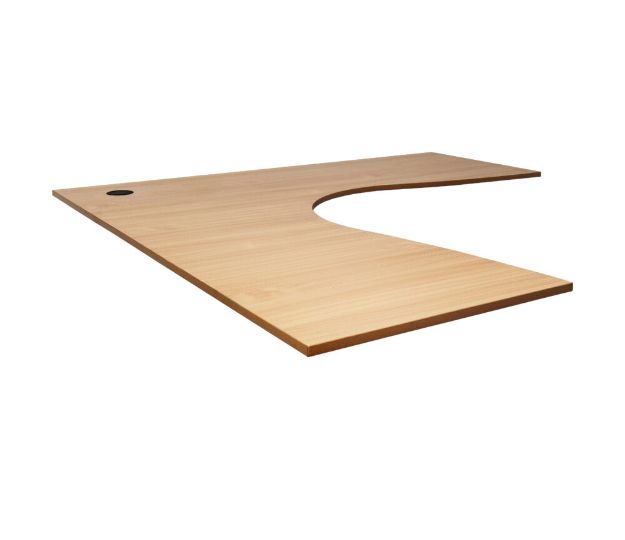 Picture of Corner Workstation Table Top - 1500mm Beech