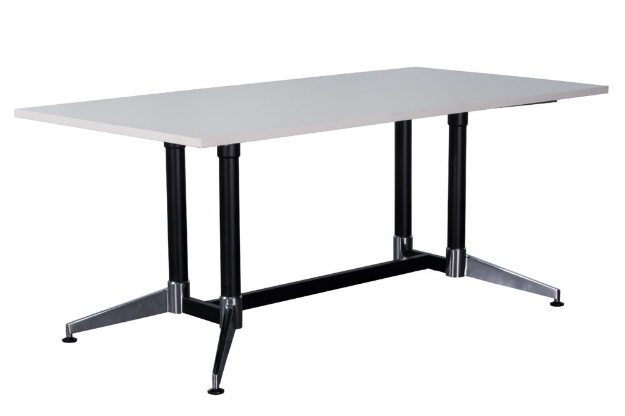 Picture of Typhoon Meeting Table - Dual Post - Single Stage 1800mm Natural White 