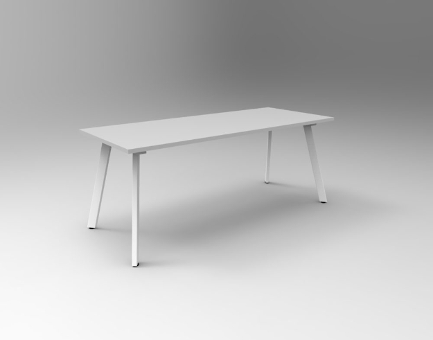 Picture of Eternity Meeting Table  - 1800mm W x 900mm White Frame/Grey 