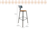 Picture of Osca Set of 4 Brown Timber Seater Bar stool